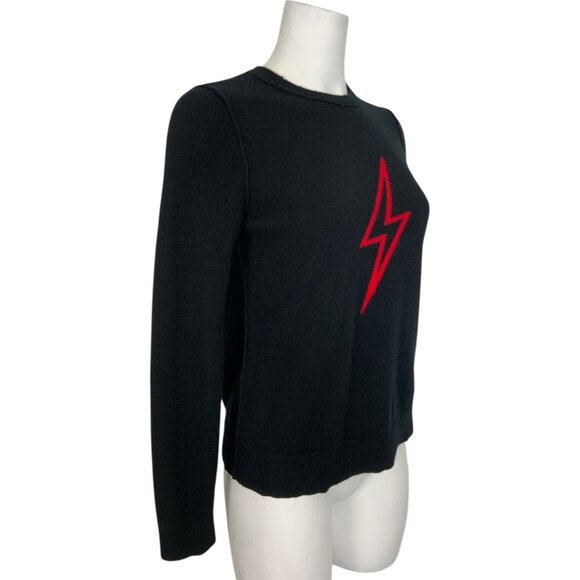 Zadig & Voltaire Miss Flash Sweater M Black Crewneck Wool Cashmere - Picture 4 of 15